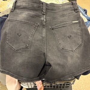 Hudson Black Denim Shorts Size 25 Mid Rise Cutoff Style